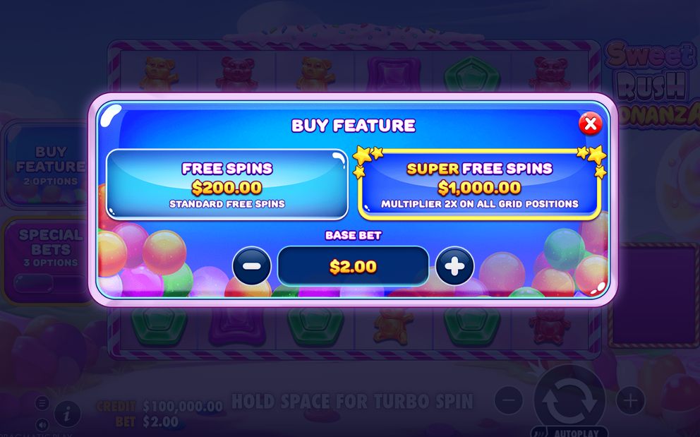 Free Spins-läge i spelets bonusrunda